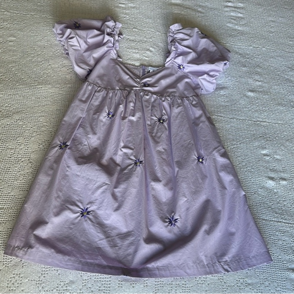 English Factory Floral Embroidered Babydoll Dress W/ Pockets